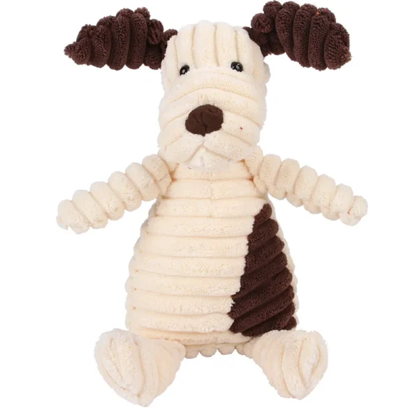 Corduroy Plush Dog Toy – Molar Training & Squeaky Fun - Image 15