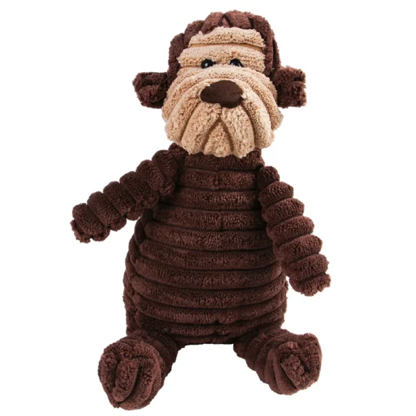 Corduroy Plush Dog Toy – Molar Training & Squeaky Fun - Image 13