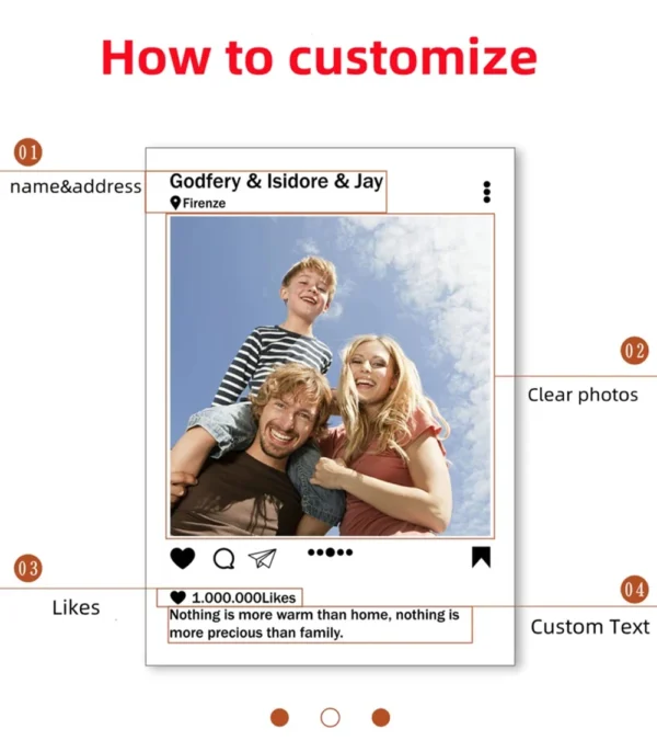 Personalised 3D Instagram Style Photo LED Lamp - Image 12
