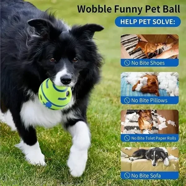 Interactive Dog Ball Toy – Wobble Wag Glow & Squeak - Image 16