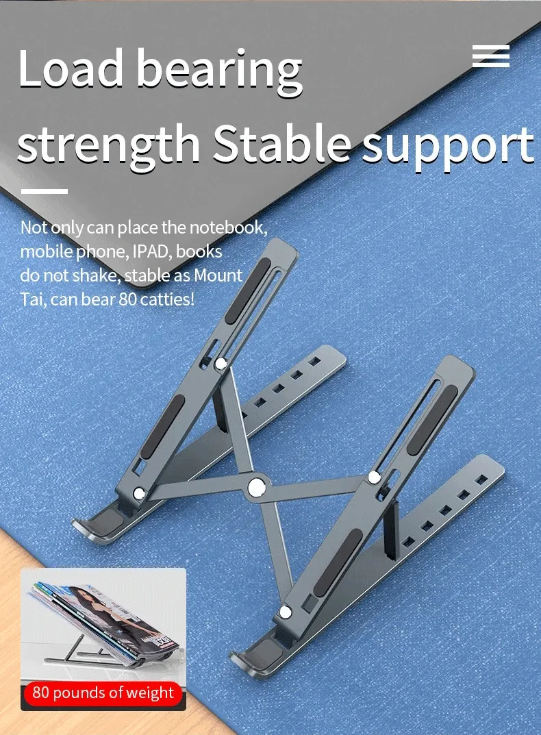 Adjustable Foldable Aluminum Laptop Stand - Image 17