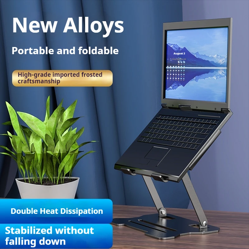 Adjustable Metal Laptop Stand Riser for Notebooks & Tablets - Image 2