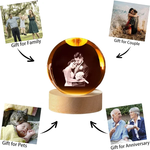 Custom Crystal Ball Photo LED Night Light Gift - Image 11
