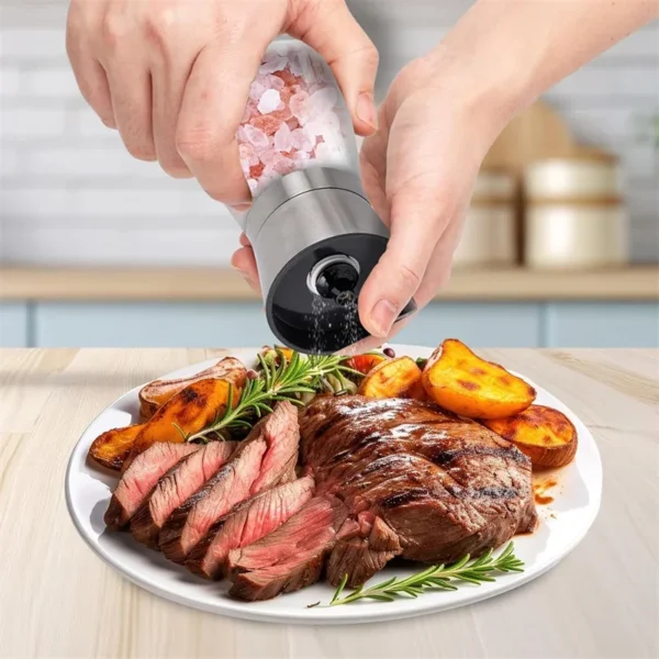 Stainless Steel Manual Salt & Pepper Grinder - Image 4