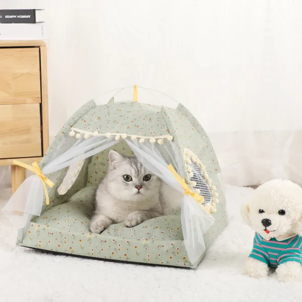 Cozy Pet Tent Bed for Cats – Warm Winter Sofa & Cushion - Image 9