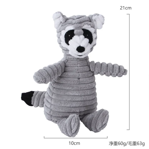 Corduroy Plush Dog Toy – Molar Training & Squeaky Fun - Image 18