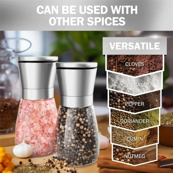 Stainless Steel Manual Salt & Pepper Grinder - Image 6