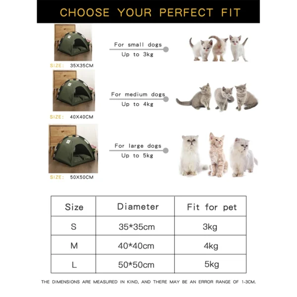 Cozy Pet Tent Bed for Cats – Warm Winter Sofa & Cushion - Image 7