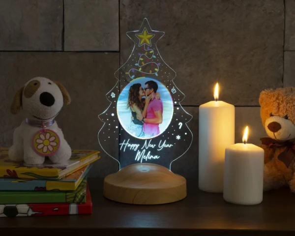 Personalised 3D Photo Lamp with Custom Text & Image - Image 7