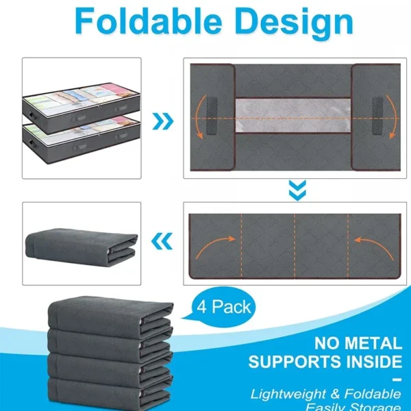 Foldable Non-Woven Underbed Quilt Storage Bag - Image 5