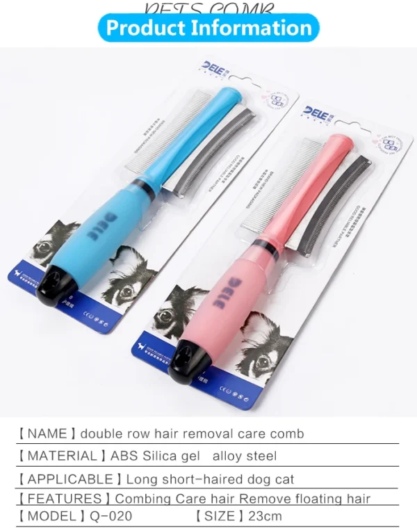 Double-Sided Pet Hair Comb – Easy Deshedding Brush for Cats & Dogs - Image 15