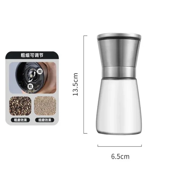 Stainless Steel Manual Salt & Pepper Grinder - Image 2