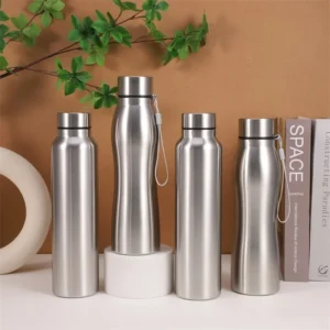 1000ml Stainless Steel Sport Bottle with Lid – Red