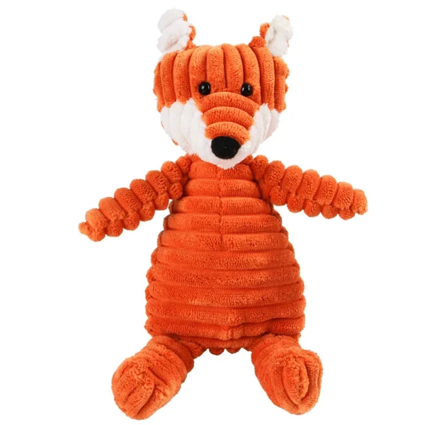 Corduroy Plush Dog Toy – Molar Training & Squeaky Fun - Image 8