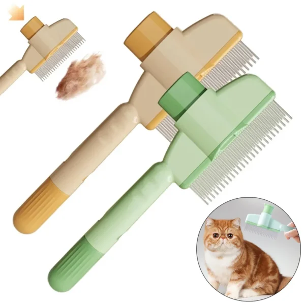 Cat Grooming & Massage Brush – Professional Hair Removal Comb
