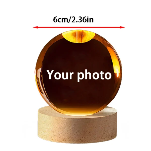 Custom Crystal Ball Photo LED Night Light Gift - Image 6
