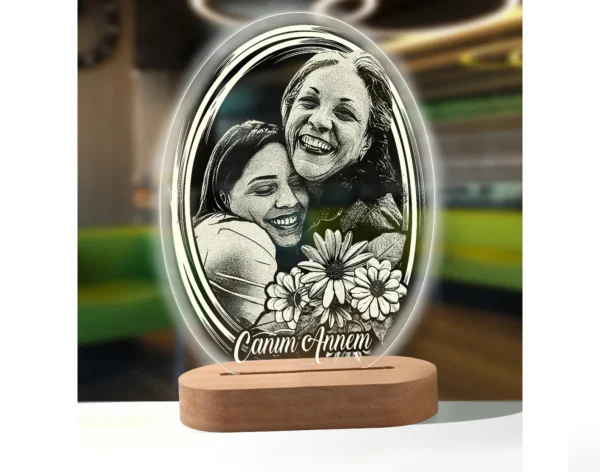 Personalised 3D Photo Lamp with Custom Text & Image - Image 6