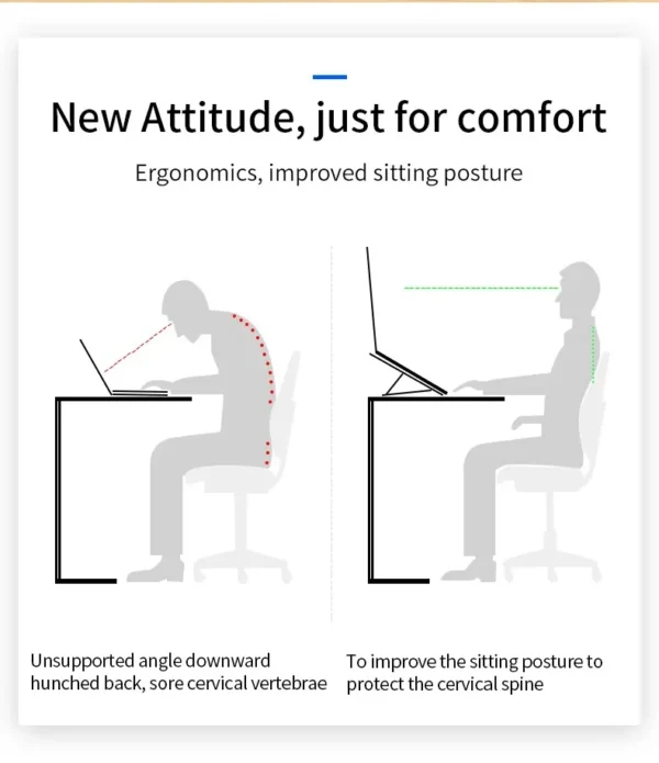 Adjustable Foldable Aluminum Laptop Stand - Image 12