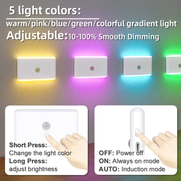 LED Motion Sensor Night Light with 3 Modes - Image 3