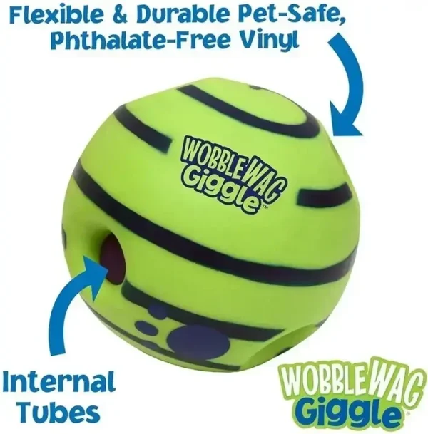 Interactive Dog Ball Toy – Wobble Wag Glow & Squeak - Image 13