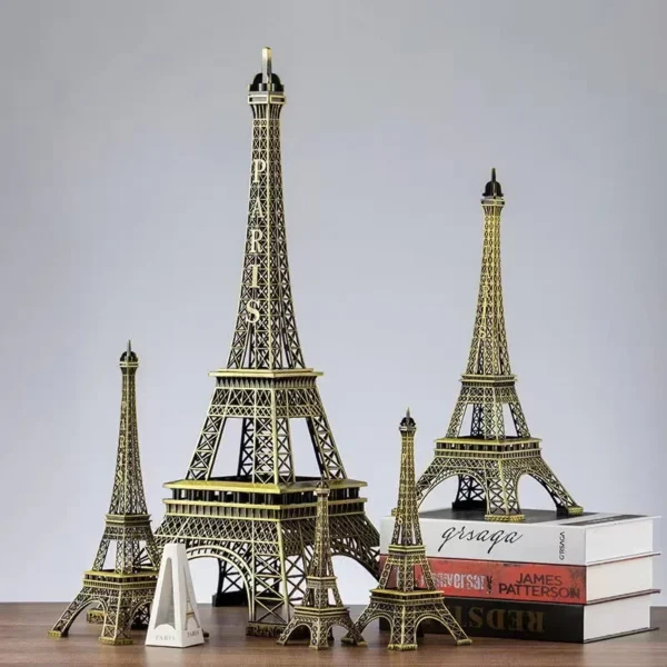 Bronze Eiffel Tower Metal Statue Home Decor Figurine - Image 3
