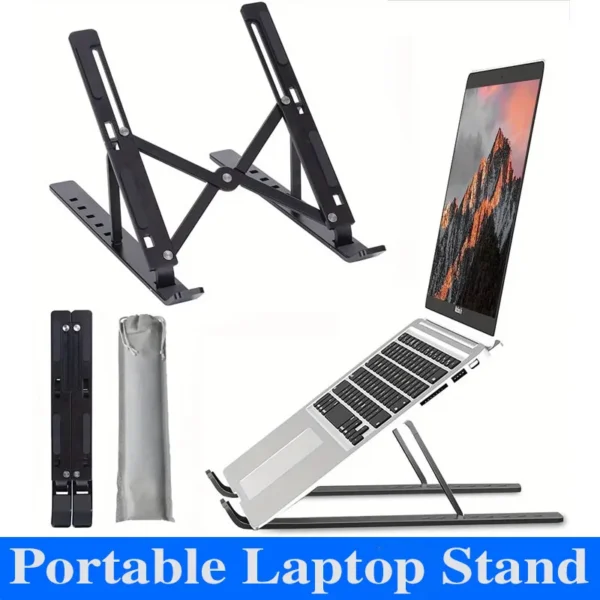 Adjustable Foldable Laptop & Tablet Stand with Heat Sink - Image 6