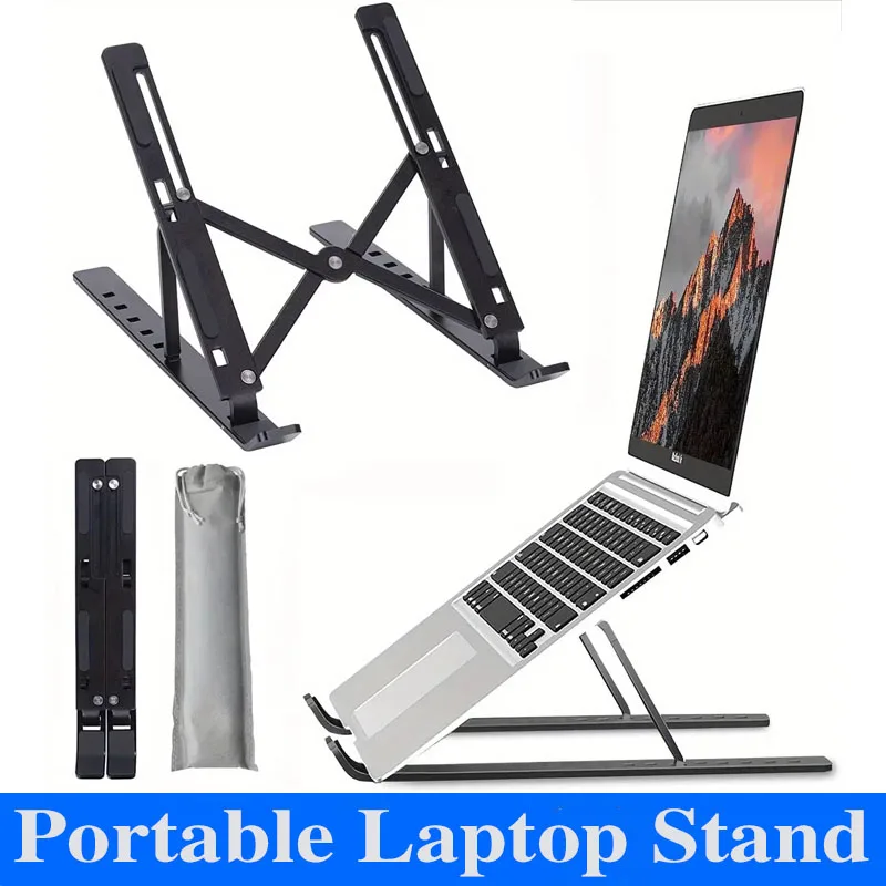 Adjustable Foldable Laptop & Tablet Stand with Heat Sink - Image 6