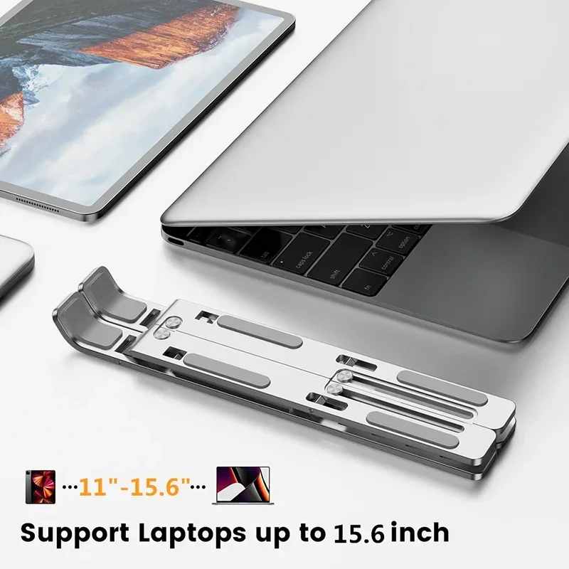 Adjustable Aluminum Laptop Stand – Portable & Non-Slip - Image 10