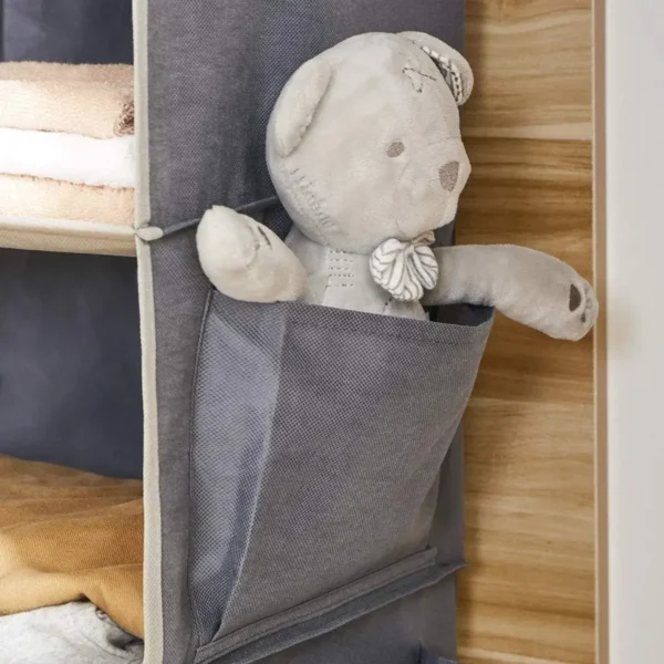 Foldable 6-Shelf Hanging Closet Organizer with Hooks - Image 5