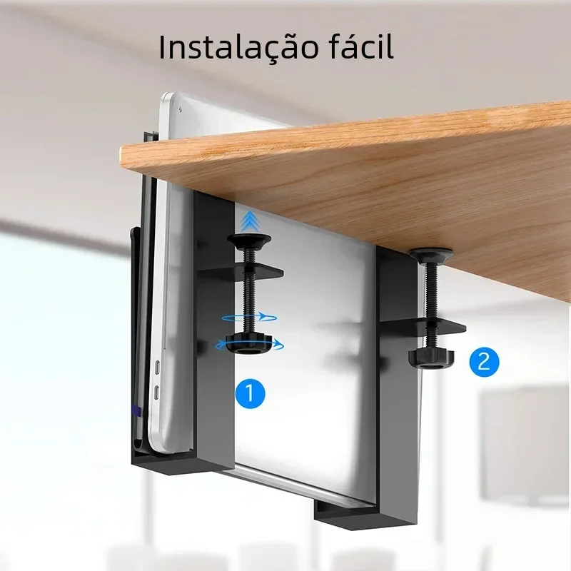 Aluminium Laptop Storage Stand with Charging Tray - Image 2