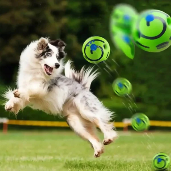 Interactive Dog Ball Toy – Wobble Wag Glow & Squeak - Image 6