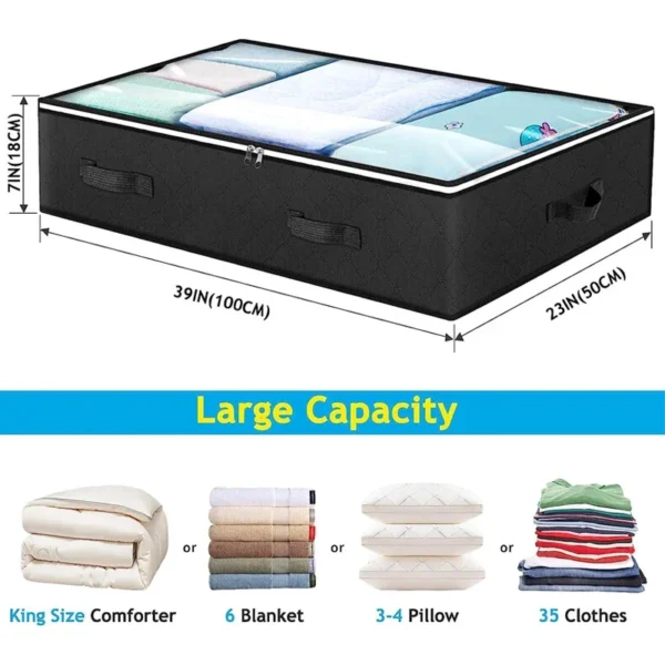 Foldable Non-Woven Underbed Quilt Storage Bag - Image 4