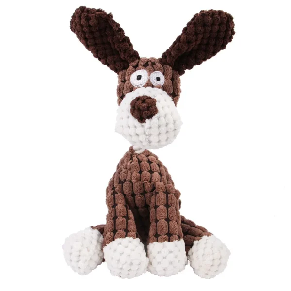 Corduroy Plush Dog Toy – Molar Training & Squeaky Fun - Image 19