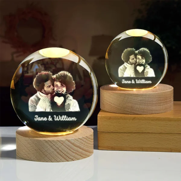 Custom Crystal Ball Photo LED Night Light Gift - Image 10