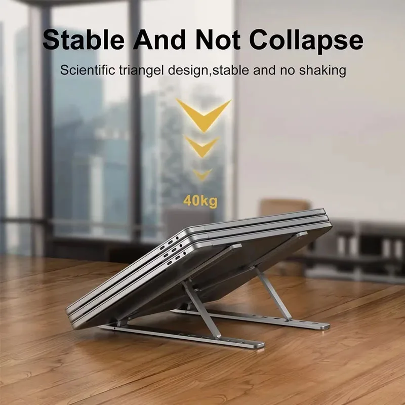 Adjustable Foldable Laptop & Tablet Stand with Heat Sink - Image 3