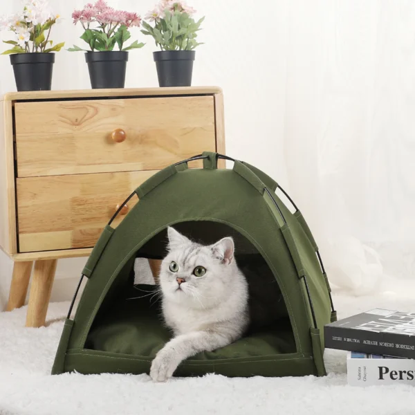 Cozy Pet Tent Bed for Cats – Warm Winter Sofa & Cushion - Image 3