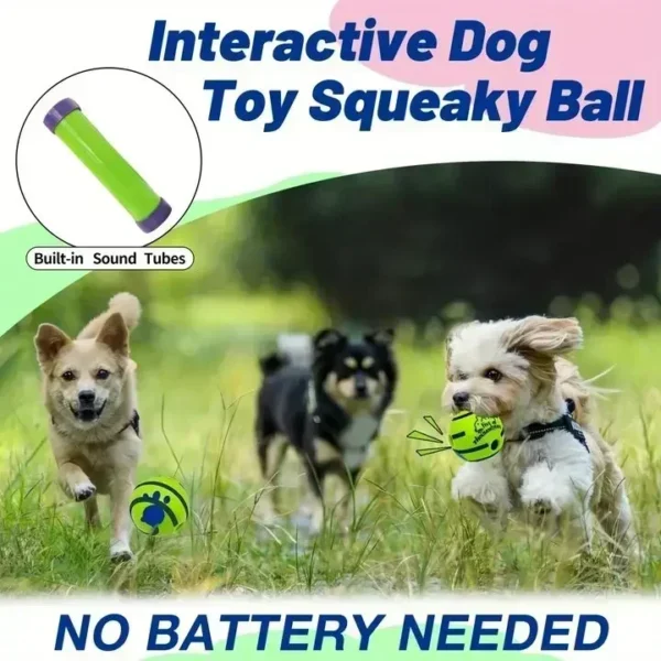 Interactive Dog Ball Toy – Wobble Wag Glow & Squeak - Image 15
