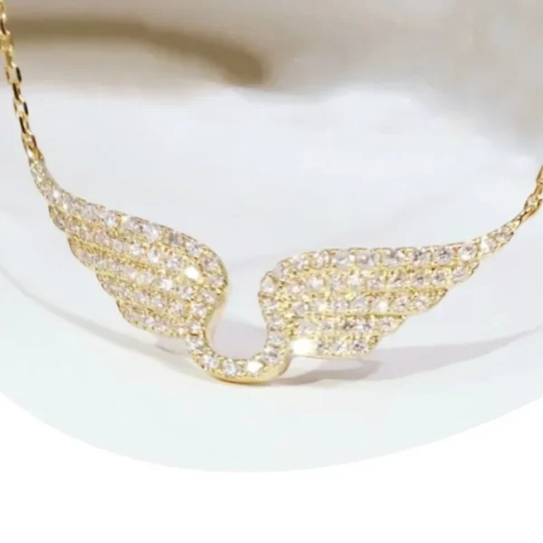 Premium Women’s Angel Wings Pendant Necklace Jewelry - Image 2