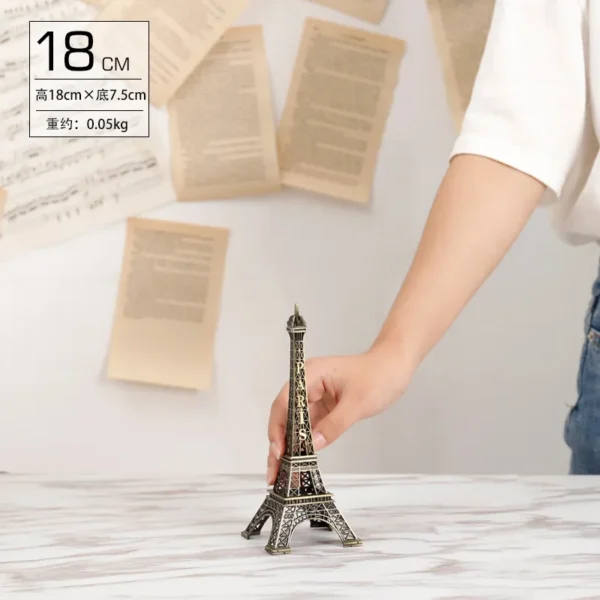 Bronze Eiffel Tower Metal Statue Home Decor Figurine - Image 10