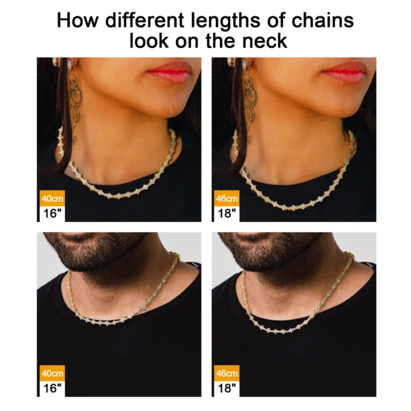 Hip Hop Iced Out CZ Tennis Chain Necklace Jewelry for Men & Women - Image 5