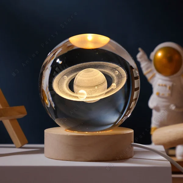 3D Crystal Ball Galaxy Night Light Lamp – 5cm - Image 10