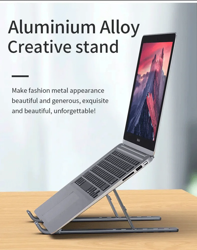 Adjustable Foldable Aluminum Laptop Stand - Image 11