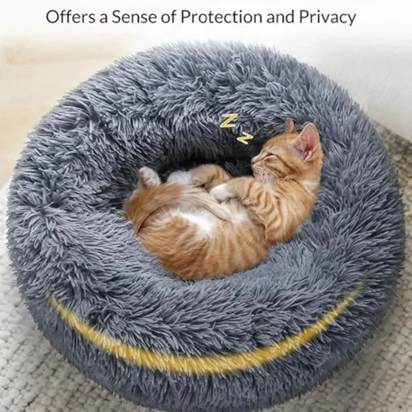 Super Soft Round Pet Bed for Dogs & Cats – 40–90cm Plush - Image 2