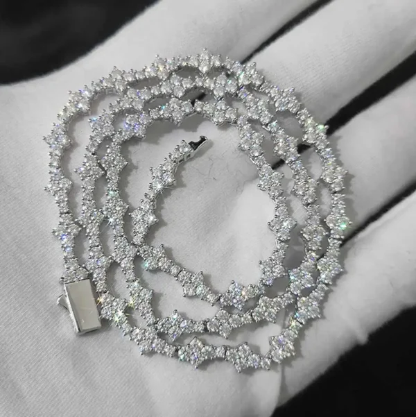 Hip Hop Iced Out CZ Tennis Chain Necklace Jewelry for Men & Women - Image 2